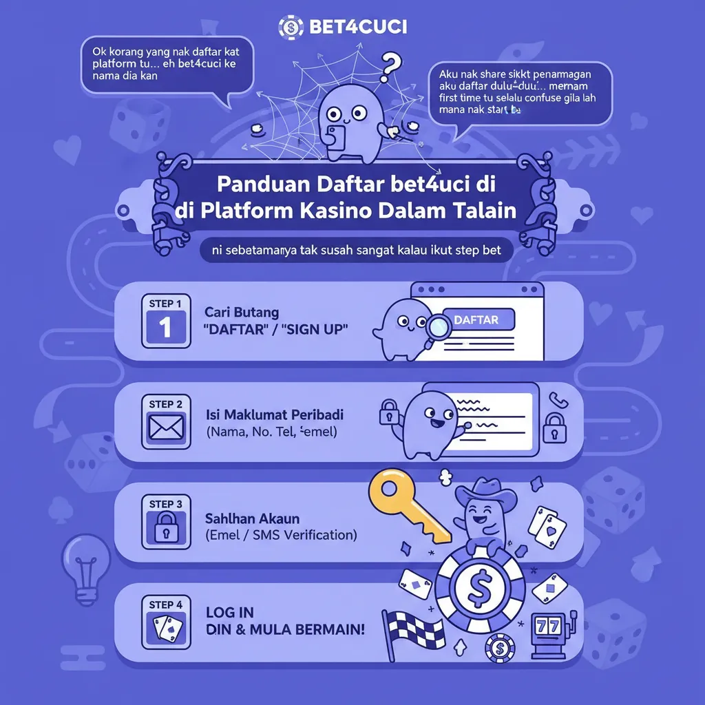 Panduan Daftar bet4cuci di Platform Kasino Dalam Talian