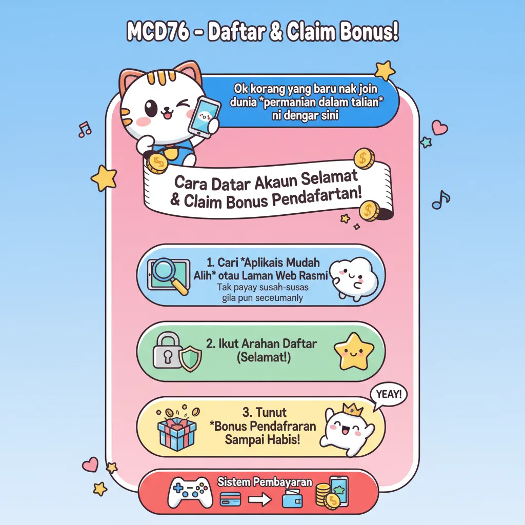 Cara Daftar Akaun mcd76 & Bonus Pendaftaran